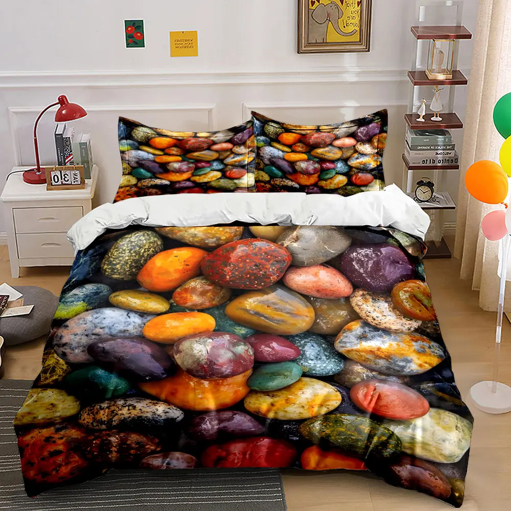 Colorful and smooth pebbles Print Bedding Set 1 Duvet Cover 2 Pillowcases for Adult and Children Luxury Gift Full Size
Colorful and smooth pebbles Print Bedding Set 1 Duvet Cover 2 Pillowcases for Adult and Children Luxury Gift Full Size