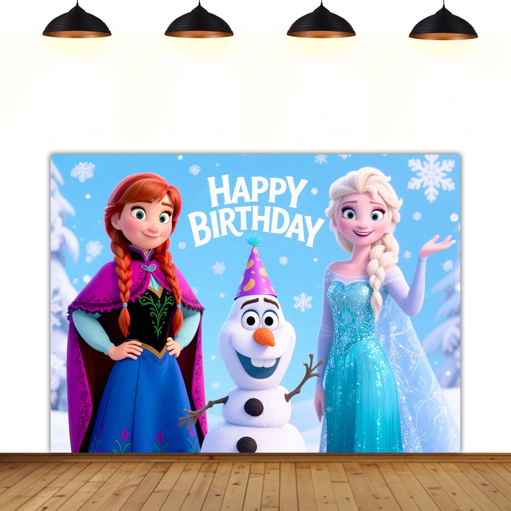 Ice and Snow World theme birthday party background Elsa Anna castle snowflake winter princess children gift photography backdrop
Ice and Snow World theme birthday party background Elsa Anna castle snowflake winter princess children gift photography backdrop