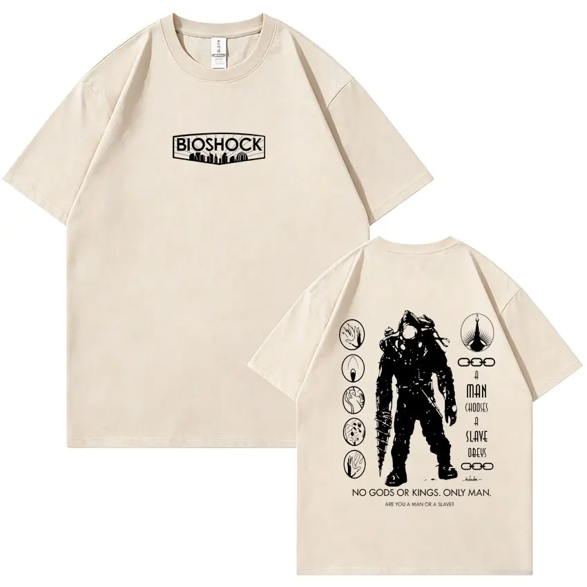 Classic Shooting Game Bioshock Merch T Shirt Men Women Casual Oversized T-shirt Men's High Quality T-shirts Vintage Streetwear
Classic Shooting Game Bioshock Merch T Shirt Men Women Casual Oversized T-shirt Men's High Quality T-shirts Vintage Streetwear