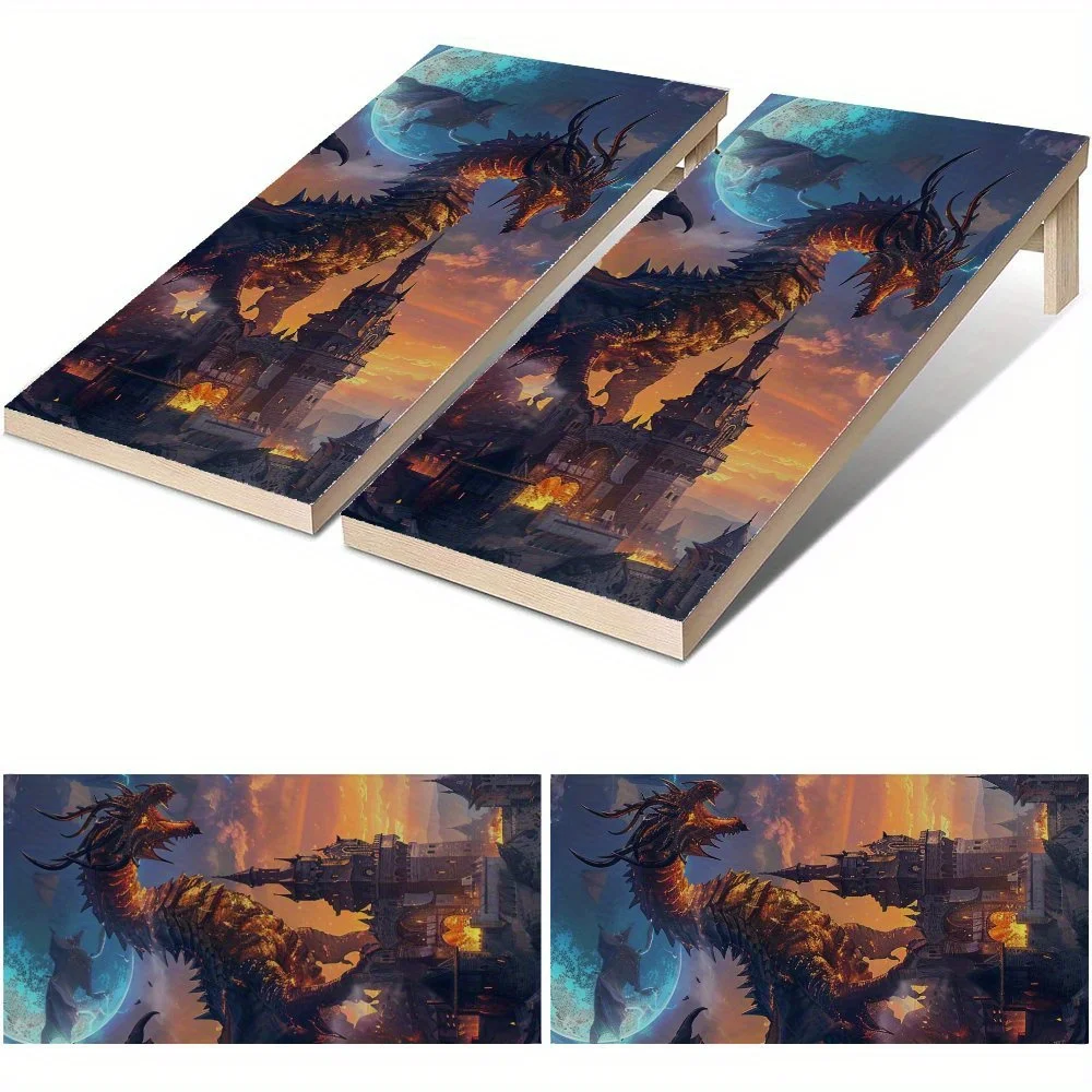 lame Dragon Burning City Waterproof Cornhole Board Vinyl Wraps, PVC Outdoor Game Board Design, Perfect for Sports & Leisure Acti
lame Dragon Burning City Waterproof Cornhole Board Vinyl Wraps, PVC Outdoor Game Board Design, Perfect for Sports & Leisure Acti