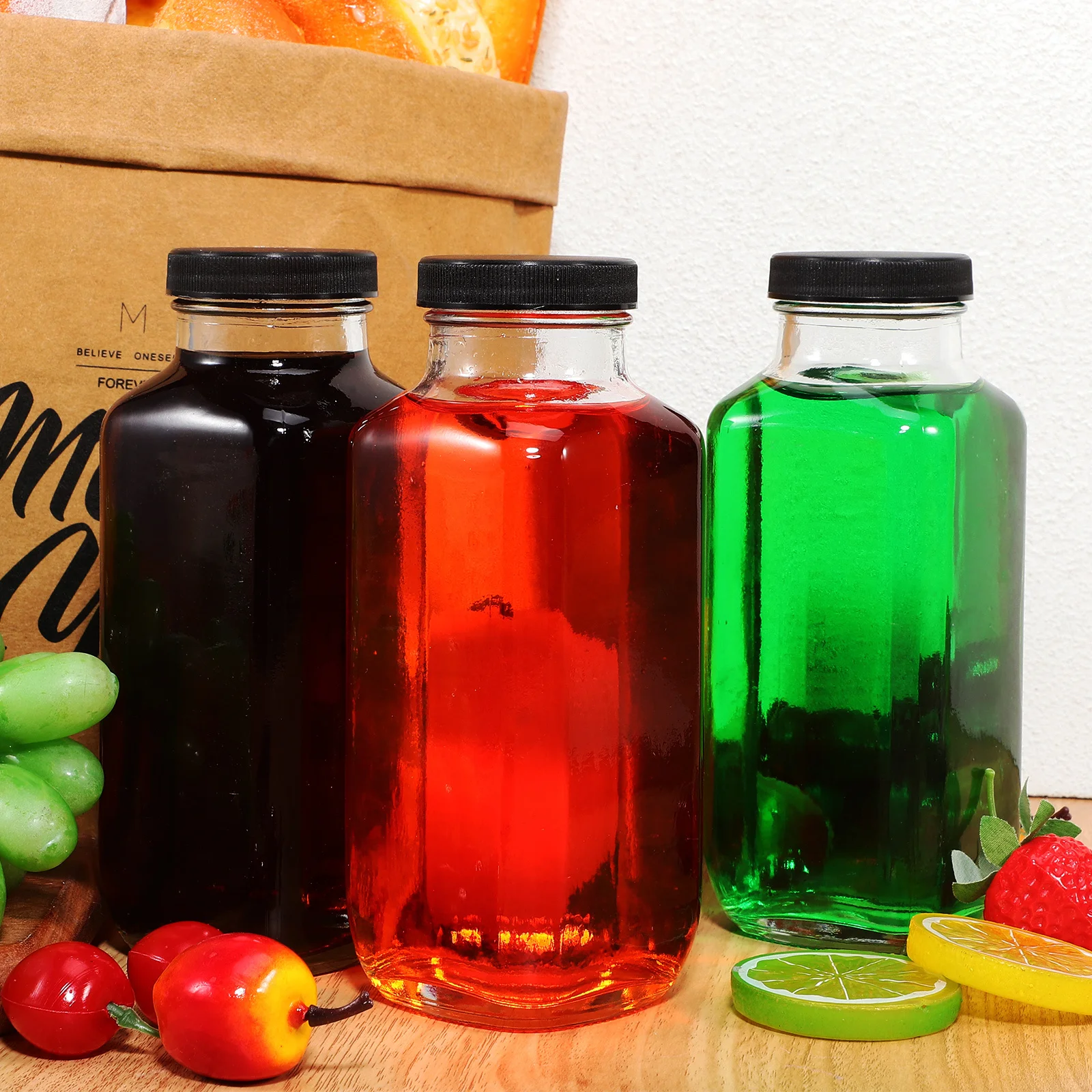 3Pcs Glass Sealed Jars Versatile Glass Bottles with Lids for Juice Milk Storage Clear Reusable Bottles for Beverage Storage
3Pcs Glass Sealed Jars Versatile Glass Bottles with Lids for Juice Milk Storage Clear Reusable Bottles for Beverage Storage