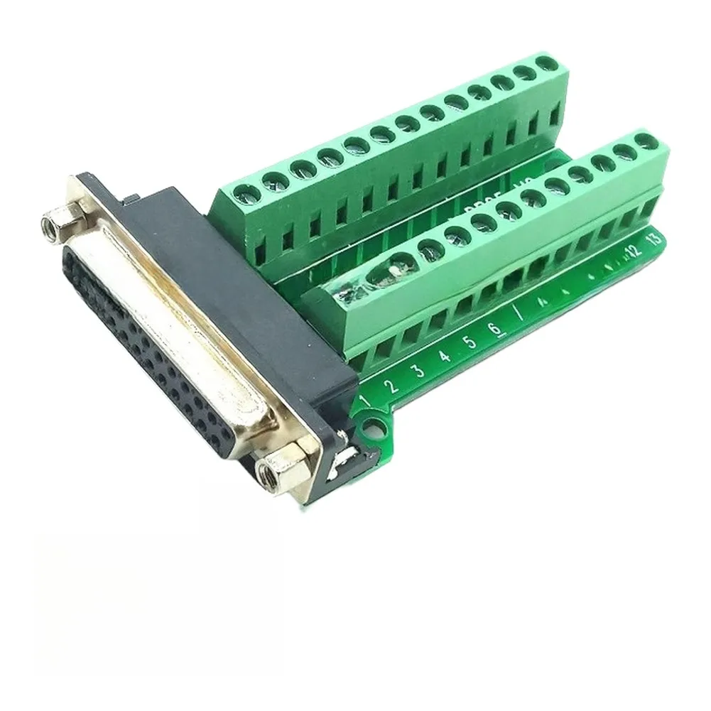 DB25 Female to Terminal Block Adapter with Screw Nut Connector 25 Pin Signal for Convenient Electrical Connections
DB25 Female to Terminal Block Adapter with Screw Nut Connector 25 Pin Signal for Convenient Electrical Connections