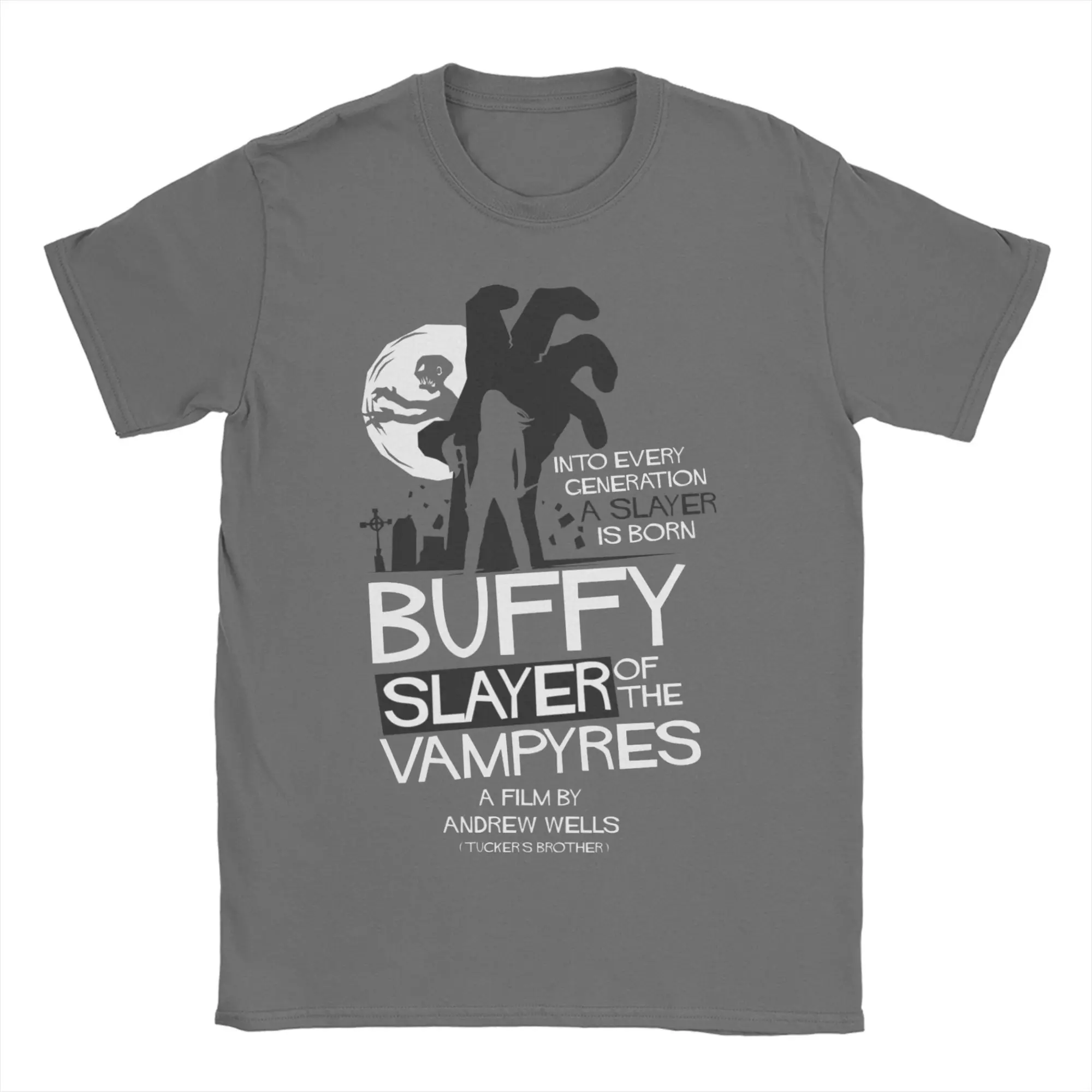 Мужская и женская футболка Slayer of the Vampyres Buffy the Vampire Slayer, хлопковая футболка с коротким рукавом, одежда с круглым вырезом
Мужская и женская футболка Slayer of the Vampyres Buffy the Vampire Slayer, хлопковая футболка с коротким рукавом, одежда с круглым вырезом