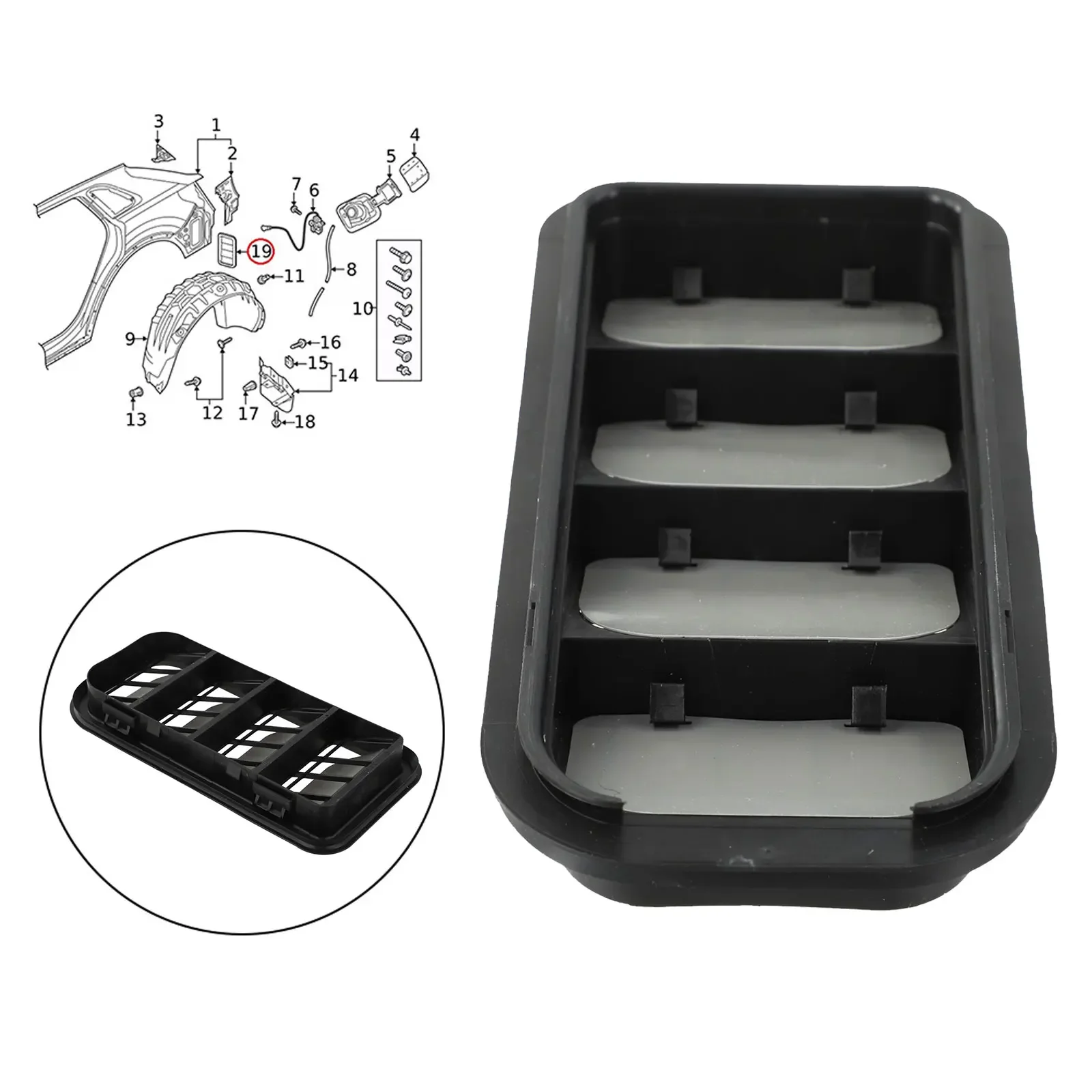 Car Rear Quarter Panel Ventilation Grille For GOLF MK7 2015-2021 7N0819465F Rear Bumper Fender Air Outlet Accessories
Car Rear Quarter Panel Ventilation Grille For GOLF MK7 2015-2021 7N0819465F Rear Bumper Fender Air Outlet Accessories