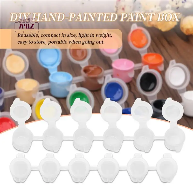 A41Z-100 Strips 600 Pots Empty Paint Strips Paint Cup Clear Plastic Storage Containers Painting Craft Supplies(3 Ml/ 0.1 Oz)
A41Z-100 Strips 600 Pots Empty Paint Strips Paint Cup Clear Plastic Storage Containers Painting Craft Supplies(3 Ml/ 0.1 Oz)
