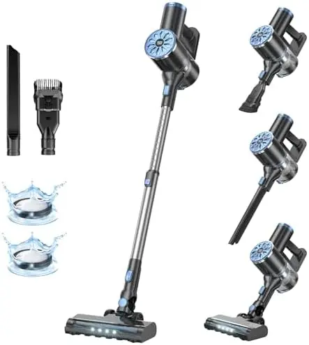 Беспроводной вертикальный пылесос с LED-экраном, 6-в-1, легкий, с мощным всасыванием для ковров, шерсти животных и твердых полов
Беспроводной вертикальный пылесос с LED-экраном, 6-в-1, легкий, с мощным всасыванием для ковров, шерсти животных и твердых полов