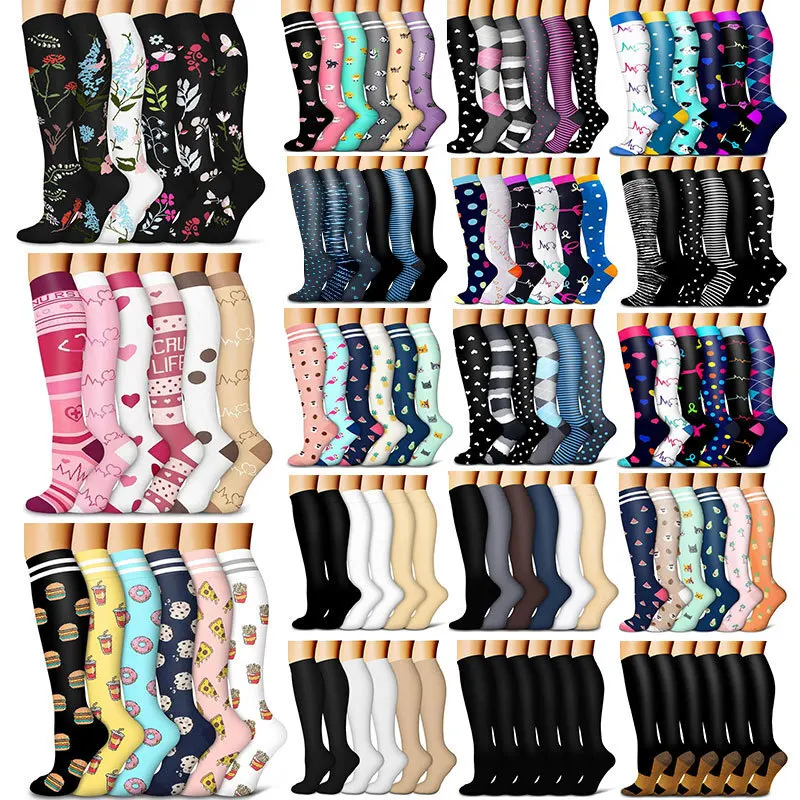 26 pairs of 6-pack pressure socks set, long tube sports running fitness compression socks, calf socks
26 pairs of 6-pack pressure socks set, long tube sports running fitness compression socks, calf socks