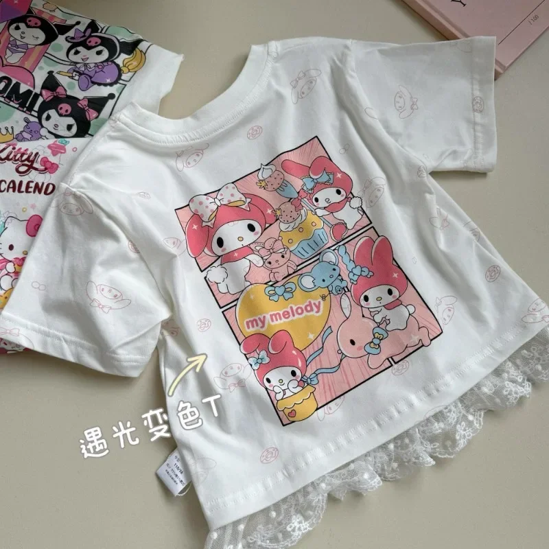 Hello Kitty Sanrio Anime Kawaii Ins Fashion Children Cotton Shirt Cute Cartoon Short Sleeved Princess Print Clothes Gifts
Hello Kitty Sanrio Anime Kawaii Ins Fashion Children Cotton Shirt Cute Cartoon Short Sleeved Princess Print Clothes Gifts