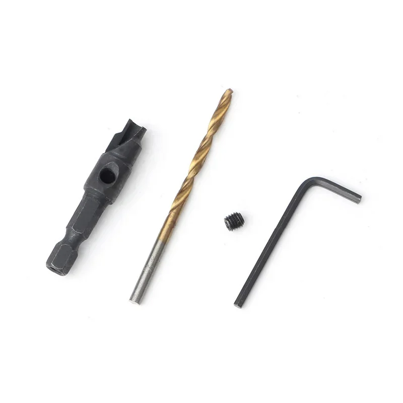 5Pcs Countersink Drill Woodworking Drill Bit Set Drilling Pilot Holes for Screw Sizes #5 #6 #8 #10 #12
5Pcs Countersink Drill Woodworking Drill Bit Set Drilling Pilot Holes for Screw Sizes #5 #6 #8 #10 #12