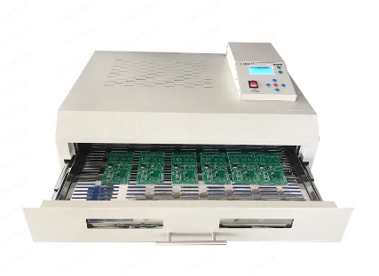 PUHUI T-962 Infrared IC Heater With Smoke Channel Desktop Infrared Reflow Soldering Machine BGA SMD SMT Rework Solder Station
PUHUI T-962 Infrared IC Heater With Smoke Channel Desktop Infrared Reflow Soldering Machine BGA SMD SMT Rework Solder Station
