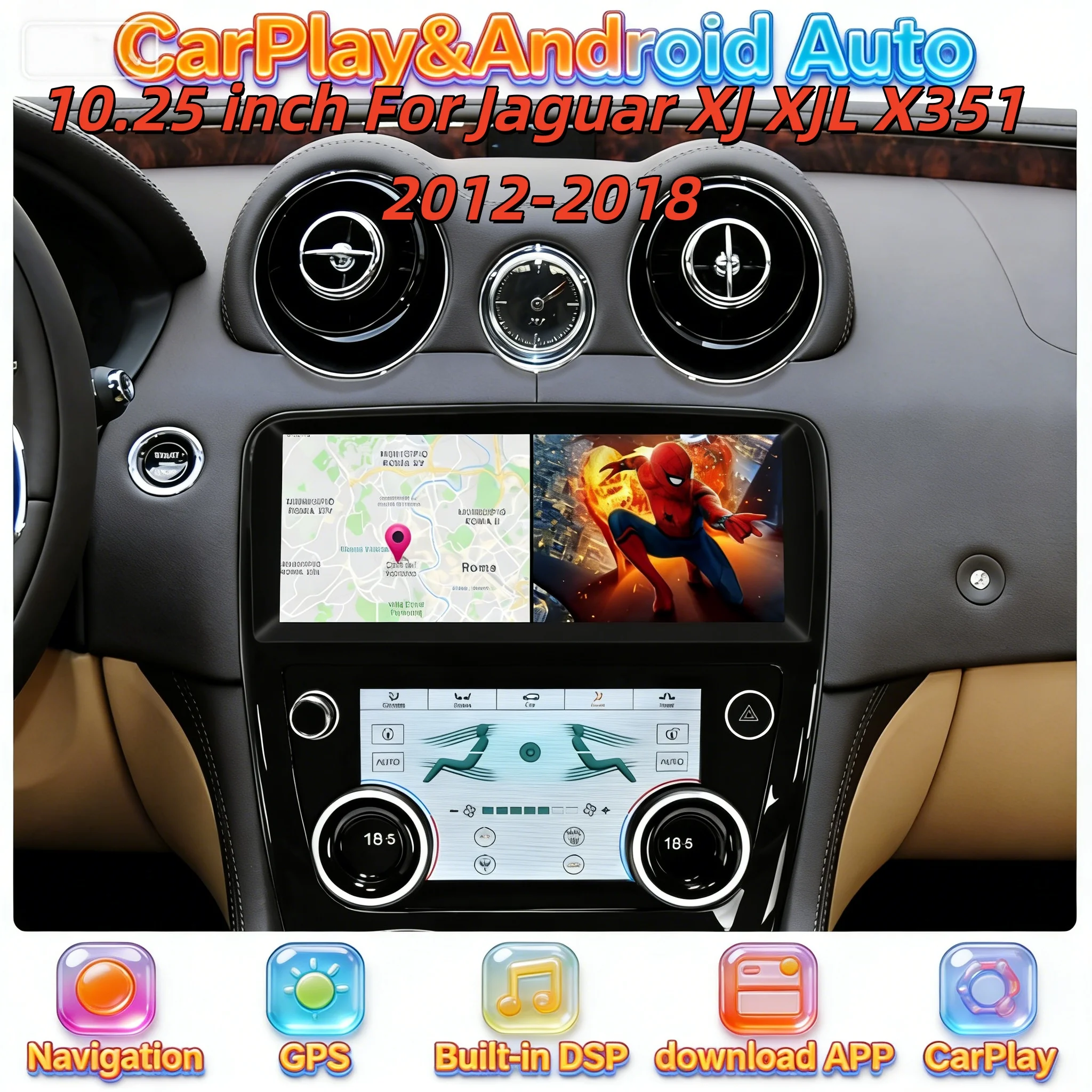 10.25" Android 13 Multimedia Video Player Auto For Jaguar XJ XJL X351 2012-2018 Wireless Carplay Car GPS Navi Radio Head unit
10.25" Android 13 Multimedia Video Player Auto For Jaguar XJ XJL X351 2012-2018 Wireless Carplay Car GPS Navi Radio Head unit