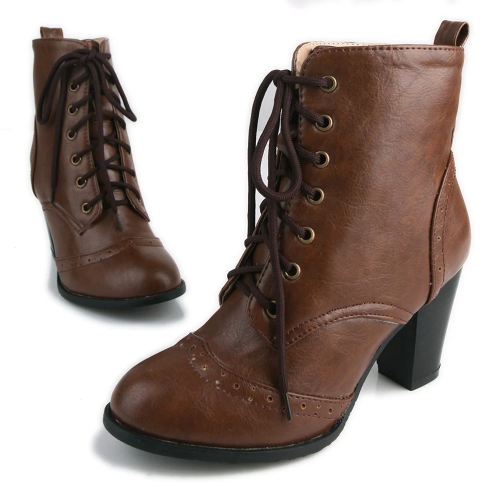 BLXQPYT Women Lace-up Ankle Boots Chunky Heel Round Toe Combat Booties Plus Size 32-54 9-22
BLXQPYT Women Lace-up Ankle Boots Chunky Heel Round Toe Combat Booties Plus Size 32-54 9-22