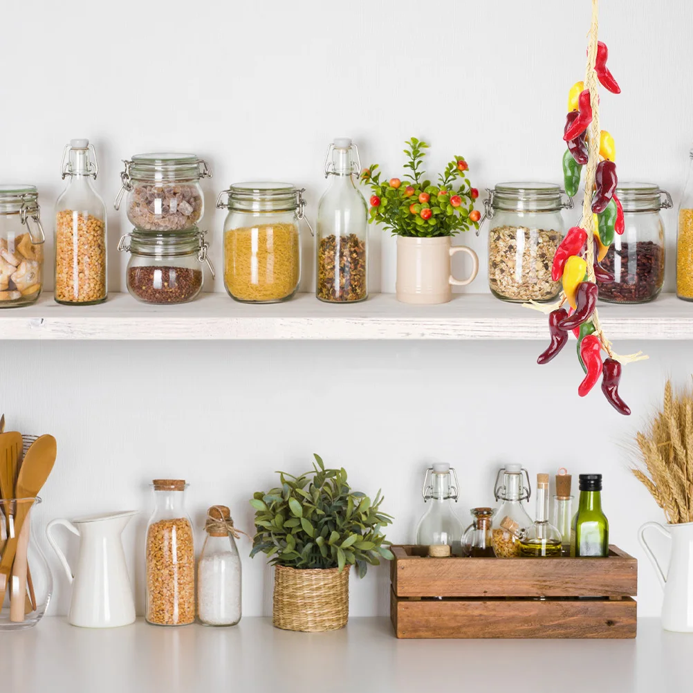 1pc Hanging Fake Peppers Artificial Vegetable Strings Simulation Colorful Pepper Pendant For Kitchen Home Decor Teaching Tool
1pc Hanging Fake Peppers Artificial Vegetable Strings Simulation Colorful Pepper Pendant For Kitchen Home Decor Teaching Tool