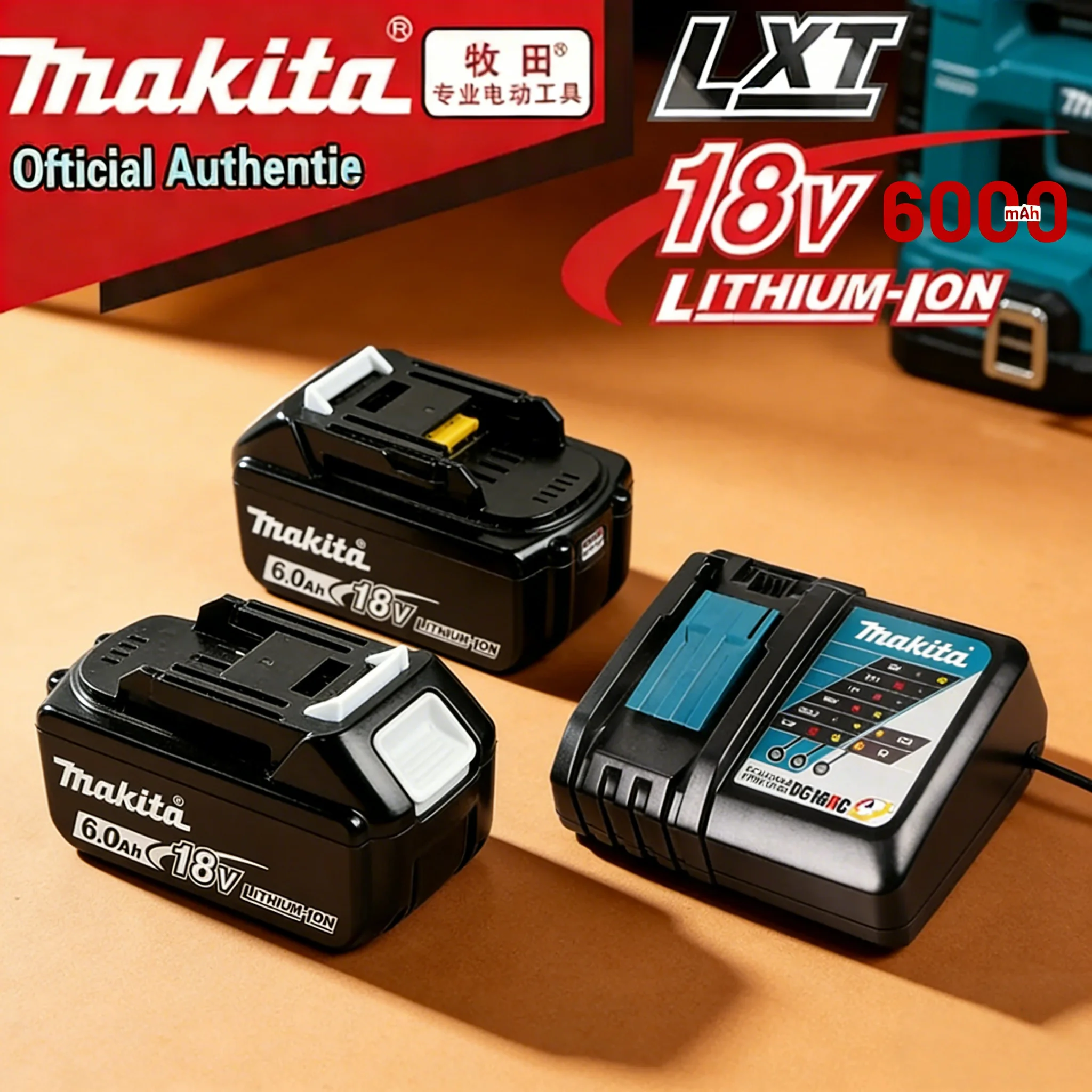 Genuine Makita 6.0Ah 18V BL1860 Battery for LXT Tools, Compatible with BL1830B BL1840 BL1850 BL1815
Genuine Makita 6.0Ah 18V BL1860 Battery for LXT Tools, Compatible with BL1830B BL1840 BL1850 BL1815