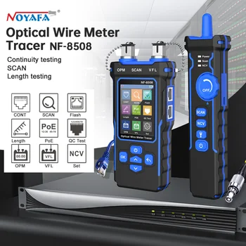 NOYAFA NF-8508 네트워크 케이블 테스터, 광학 와이어 계량기 추적기, LCD 디지털 충전식 네트워크 라인 파인더, 와이어 PoE 검사기, 2025