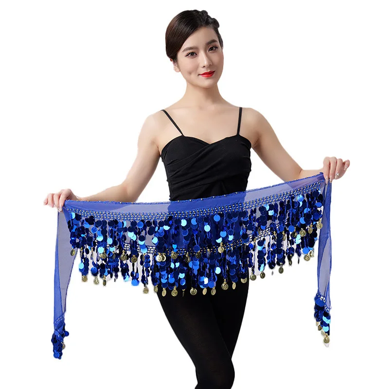 Belly Dance Waist Chain Indian Women Indian Dance Performance Chiffon Coins Practice Hip Scarf Oriental Dance Belt Tribe Wear
Belly Dance Waist Chain Indian Women Indian Dance Performance Chiffon Coins Practice Hip Scarf Oriental Dance Belt Tribe Wear