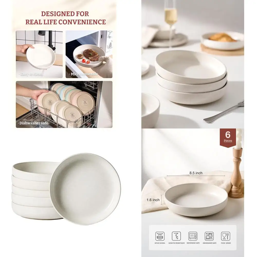 Набор из 6 белых матовых мисок: идеально подходит для пасты, салатов и особых случаев
Набор из 6 белых матовых мисок: идеально подходит для пасты, салатов и особых случаев