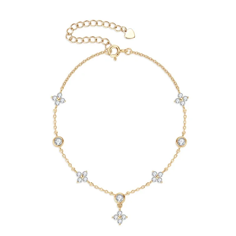 D Color Moissanite Clover Bracelet 925 Sterling Silver Fine Jewelry Bling Diamond Charm Bracelets Pass Tester Birthday Gift
D Color Moissanite Clover Bracelet 925 Sterling Silver Fine Jewelry Bling Diamond Charm Bracelets Pass Tester Birthday Gift