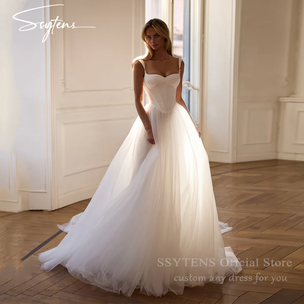 SSYTENS Boho Princess Wedding Dresses Sweetheart Tulle Corset Back Bridal Evening Dresses White Civil Wedding Gowns Customized
SSYTENS Boho Princess Wedding Dresses Sweetheart Tulle Corset Back Bridal Evening Dresses White Civil Wedding Gowns Customized