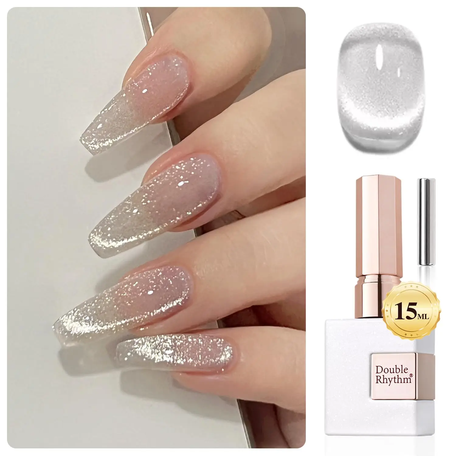 Cat Eye Gel Polish 0.5oz 15ml Holographic Glitter Shimmer Jelly Color Magnetic Nail Art Salon DIY at Home (Silver-MC1019)
Cat Eye Gel Polish 0.5oz 15ml Holographic Glitter Shimmer Jelly Color Magnetic Nail Art Salon DIY at Home (Silver-MC1019)
