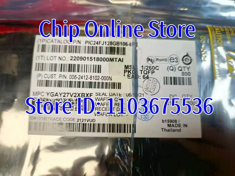 2~10pcs PIC24FJ128GB106-I/PT PIC24FJ128GB106 TQFP64 New Original 8 Bit Microcontroller MCU
2~10pcs PIC24FJ128GB106-I/PT PIC24FJ128GB106 TQFP64 New Original 8 Bit Microcontroller MCU