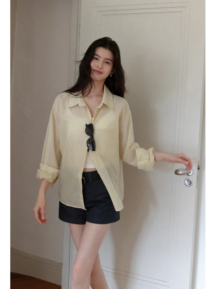 Женский летний дышащий кардиган EGGKA с желтыми полосками, свободного кроя, с длинными рукавами, для похудения, для повседневной носки, из полиэфирного волокна
Женский летний дышащий кардиган EGGKA с желтыми полосками, свободного кроя, с длинными рукавами, для похудения, для повседневной носки, из полиэфирного волокна