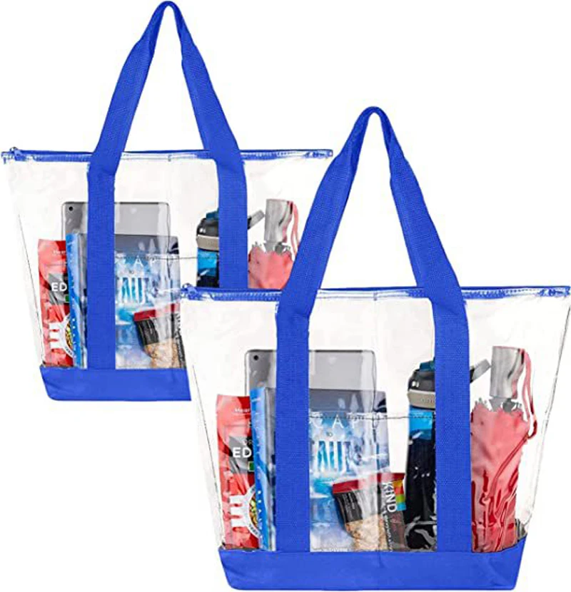 3pcs Women PVC Transparent Patchwork Blue Red Striped Large Capacity Beach Shoulder Bag
3pcs Women PVC Transparent Patchwork Blue Red Striped Large Capacity Beach Shoulder Bag