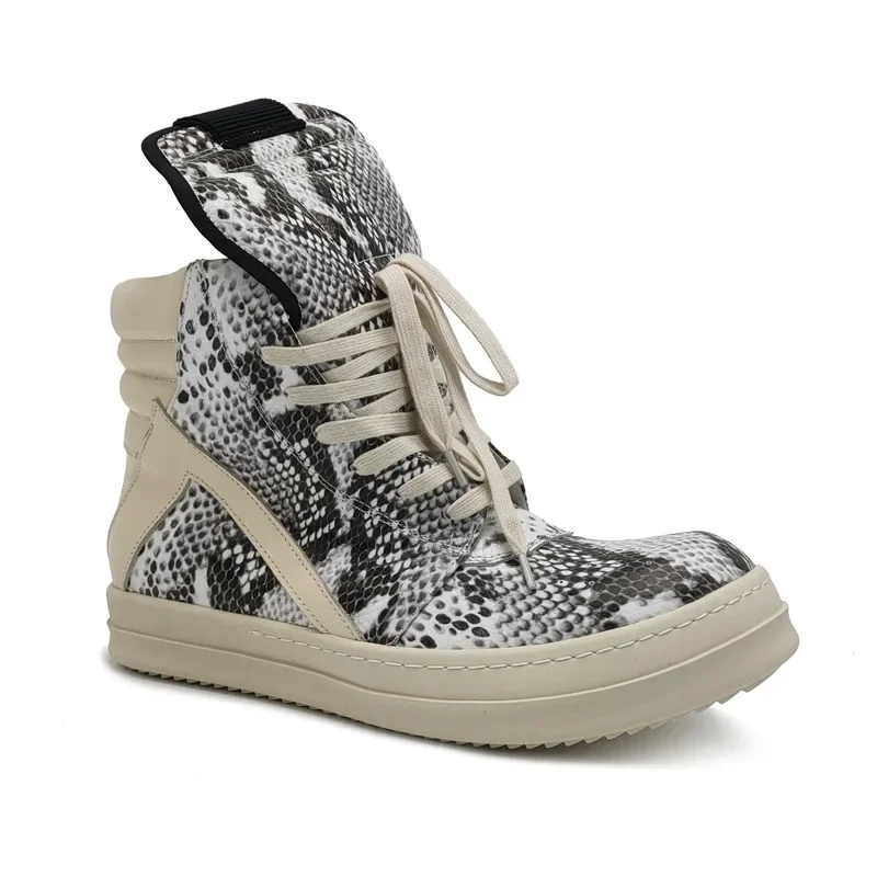 Fashion Serpentine Genuine Leather Men Boots Brand Designer High Top Sneakers for Men Casual Shoes Comfortable Male Ankle Boots
Fashion Serpentine Genuine Leather Men Boots Brand Designer High Top Sneakers for Men Casual Shoes Comfortable Male Ankle Boots