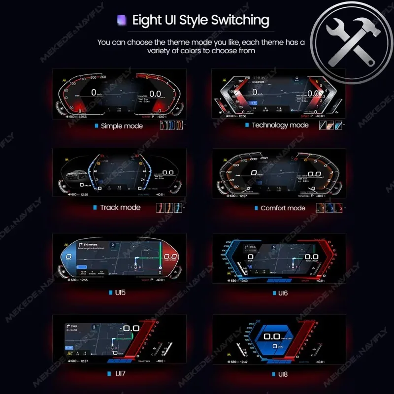 MEKEDE 11 INCH HD Screen LINUX System LCD Dashboard Speedometer Digital Cluster With Wireless Carplay Auto Parts for E81 E82 E
MEKEDE 11 INCH HD Screen LINUX System LCD Dashboard Speedometer Digital Cluster With Wireless Carplay Auto Parts for E81 E82 E