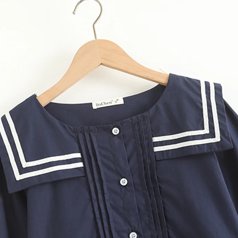 New 2026 Summer Women Cotton Short Sleeve Shirt, Sailor Collar Folds Striped, Mori Girl Japan Style Chic Loose Blouse T64051CC
New 2026 Summer Women Cotton Short Sleeve Shirt, Sailor Collar Folds Striped, Mori Girl Japan Style Chic Loose Blouse T64051CC