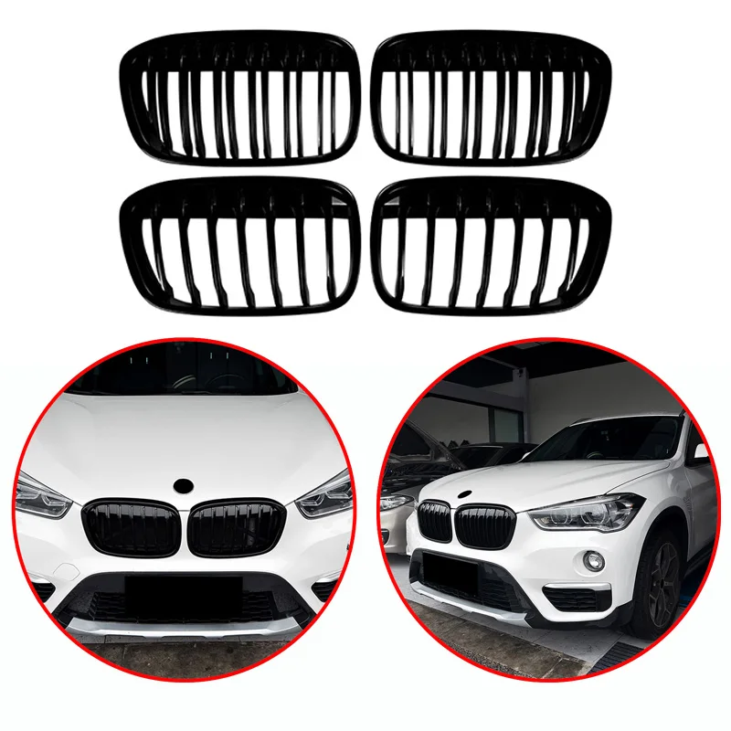 For BMW X1 F48 2015-2019 High Quality ABS Single Line & Double Lines Kidney Grille Car Front Bumper Grill Glossy Black
For BMW X1 F48 2015-2019 High Quality ABS Single Line & Double Lines Kidney Grille Car Front Bumper Grill Glossy Black