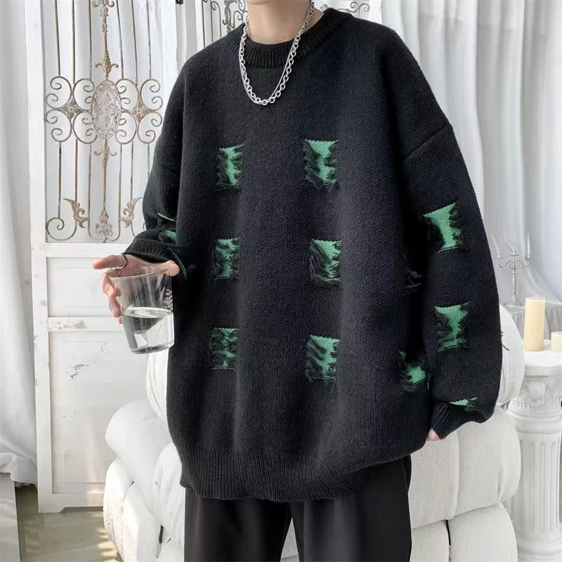 Мужской свитер больших размеров с круглым вырезом, свободного кроя, для тяжелых условий (до 300 фунтов), модный корейский стиль, зимний, с воротником-бомбером
Мужской свитер больших размеров с круглым вырезом, свободного кроя, для тяжелых условий (до 300 фунтов), модный корейский стиль, зимний, с воротником-бомбером