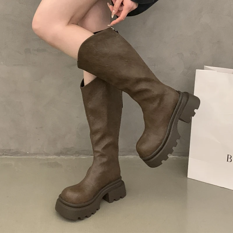 Long Boots for Women Flats Platform Fashion Dress Shoes Casual New Winter Chelsea Boots 2025 Goth Motorcycle Botas Mujer Shoes
Long Boots for Women Flats Platform Fashion Dress Shoes Casual New Winter Chelsea Boots 2025 Goth Motorcycle Botas Mujer Shoes