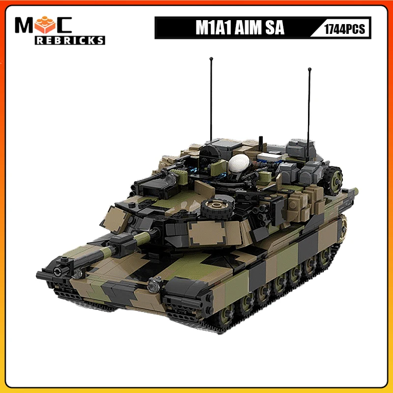 M1A1 AIM SA Австралия Боевой танк Военная серия Модель Модульная сборка MOC Строительные блоки Технология Кирпичи Игрушки Рождественский подарок
M1A1 AIM SA Австралия Боевой танк Военная серия Модель Модульная сборка MOC Строительные блоки Технология Кирпичи Игрушки Рождественский подарок