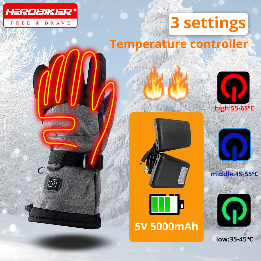 Heated Gloves Eletric Thermal Heat Gloves Winter Motorcycle Heated Gloves Warm Waterproof Rechargeable Heating Thermal Gloves
Heated Gloves Eletric Thermal Heat Gloves Winter Motorcycle Heated Gloves Warm Waterproof Rechargeable Heating Thermal Gloves