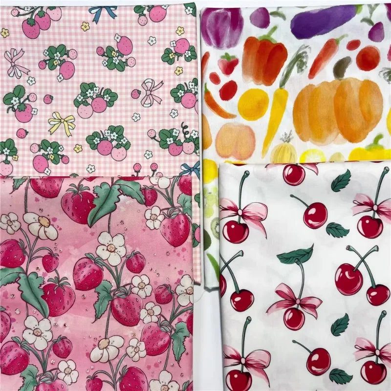 Strawberry Cherry Print Lightweight Cotton Poplin Fabric Summer Handmade DIY Children Dresses Sewing Material Craft Wholesale
Strawberry Cherry Print Lightweight Cotton Poplin Fabric Summer Handmade DIY Children Dresses Sewing Material Craft Wholesale