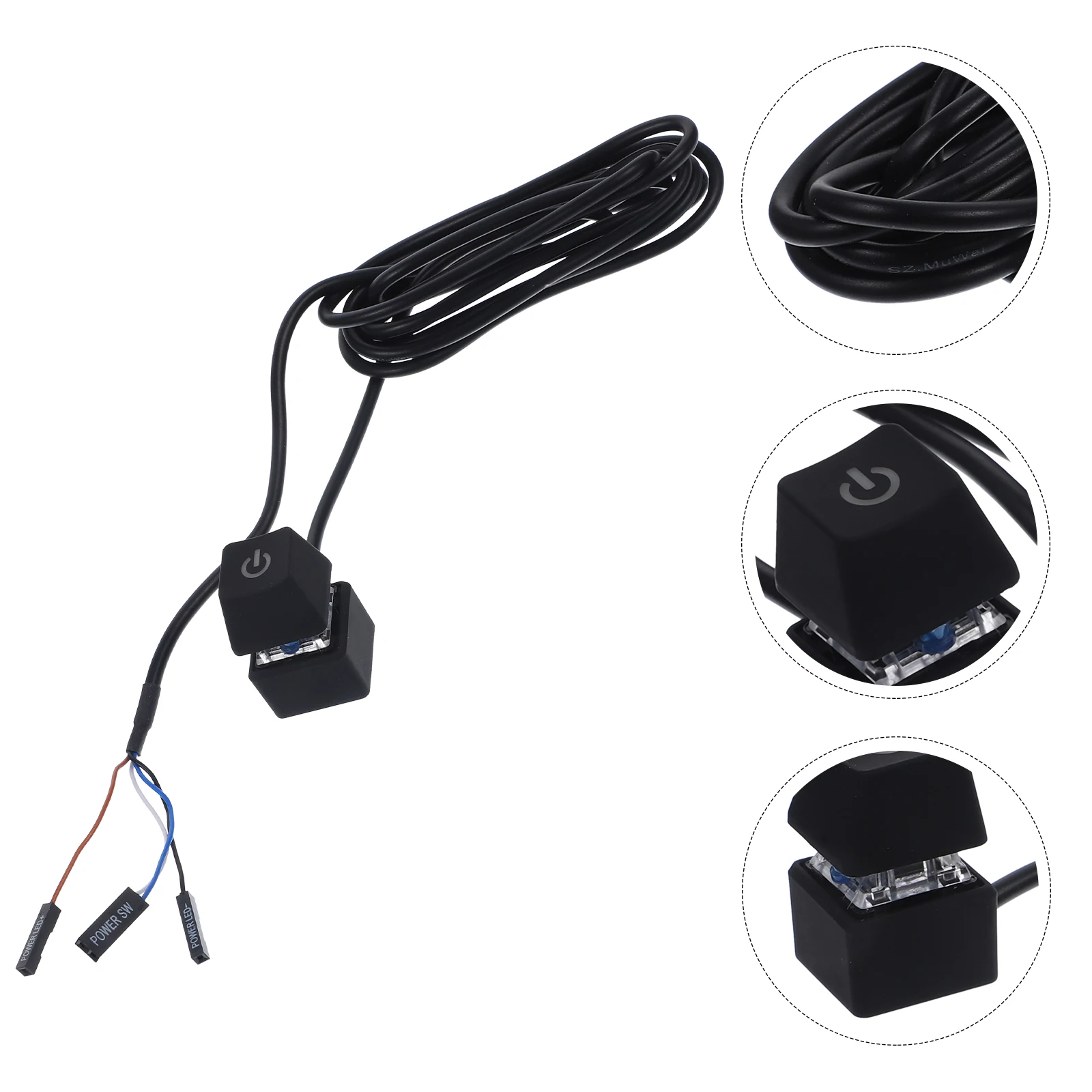 PC Power Button 1.65M Cable External Desktop LED Indicator Remote Control Adapter Gaming Accessories Computer Power
PC Power Button 1.65M Cable External Desktop LED Indicator Remote Control Adapter Gaming Accessories Computer Power