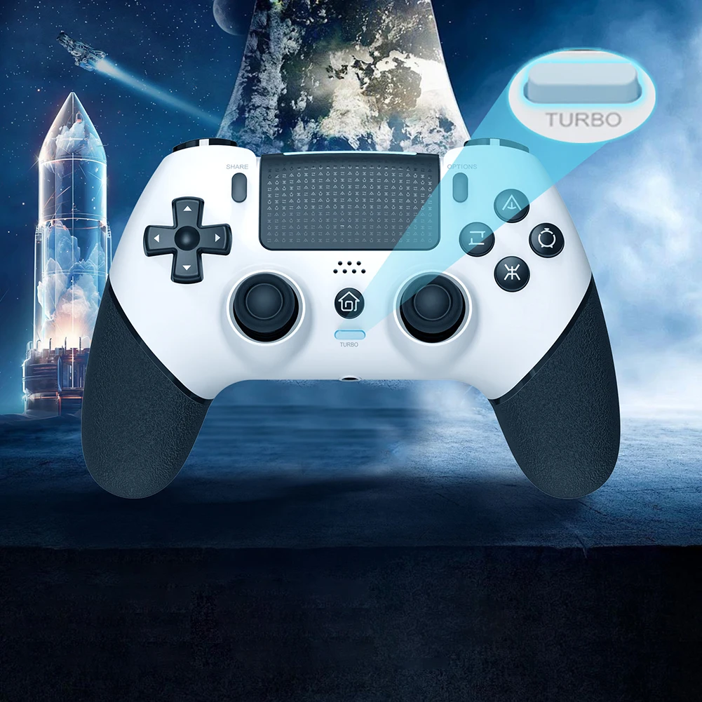Wireless Controller Turbo Bluetooth-Compatible Game Controller Dual Vibration Hall Effect Joystick for PS4/PS4 Pro/PS4 Slim/PC
Wireless Controller Turbo Bluetooth-Compatible Game Controller Dual Vibration Hall Effect Joystick for PS4/PS4 Pro/PS4 Slim/PC