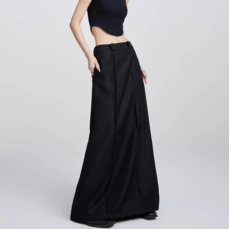 Новый осенний костюм, юбка, женская офисная женская модная карманная высокая талия с разрезом, повседневные длинные юбки трапециевидной формы, однотонные макси-юп
Новый осенний костюм, юбка, женская офисная женская модная карманная высокая талия с разрезом, повседневные длинные юбки трапециевидной формы, однотонные макси-юп