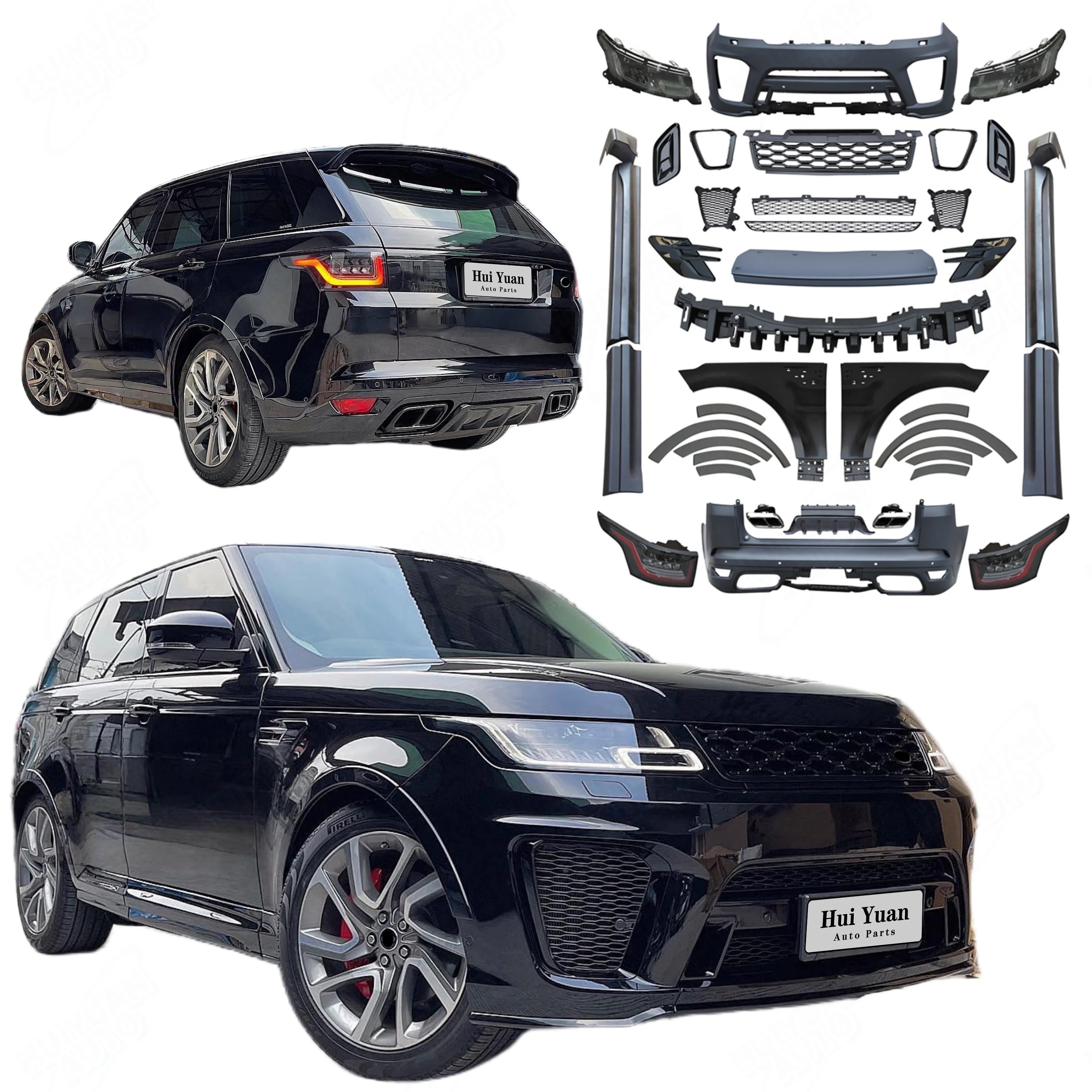 Factory Made 2022 SVR Appearance Auto Front Rear Bumper Facelift Body Kit for Range Rover Sport L494 2014 2015 2016 2017
Factory Made 2022 SVR Appearance Auto Front Rear Bumper Facelift Body Kit for Range Rover Sport L494 2014 2015 2016 2017