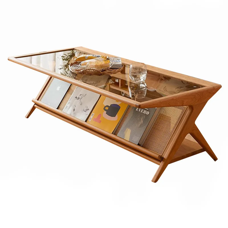Solid wood long coffee table bedside table sofa side table bookshelf glass small apartment square Japanese corner
Solid wood long coffee table bedside table sofa side table bookshelf glass small apartment square Japanese corner