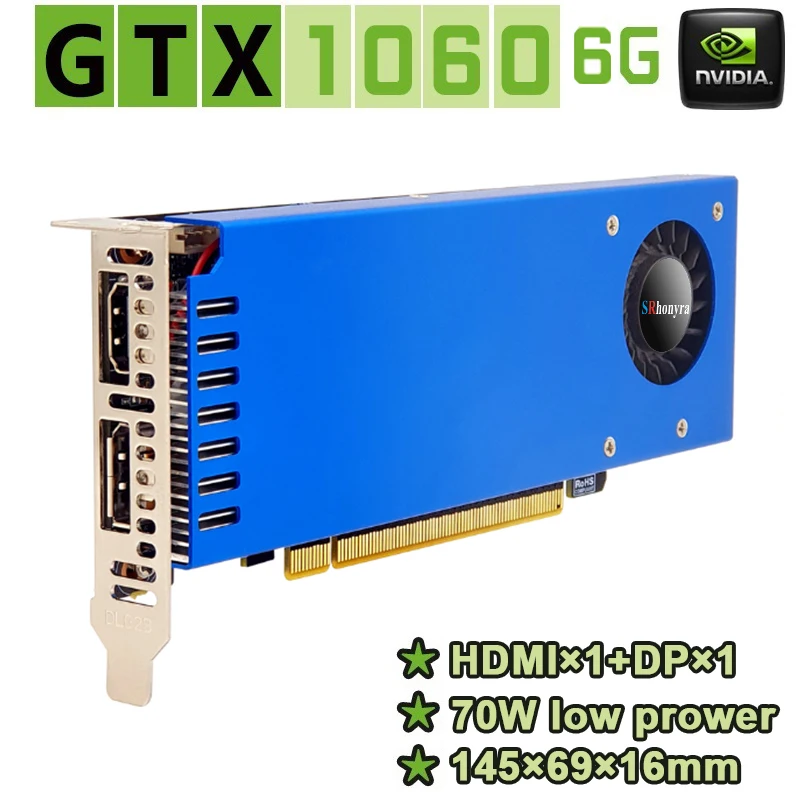 Низкопрофильная видеокарта SRhonyra Geforce GTX 1060 6 ГБ GDDR5 PCIe 3.0 X16 192 бит SFF GPU HDMI + порт DP
Низкопрофильная видеокарта SRhonyra Geforce GTX 1060 6 ГБ GDDR5 PCIe 3.0 X16 192 бит SFF GPU HDMI + порт DP