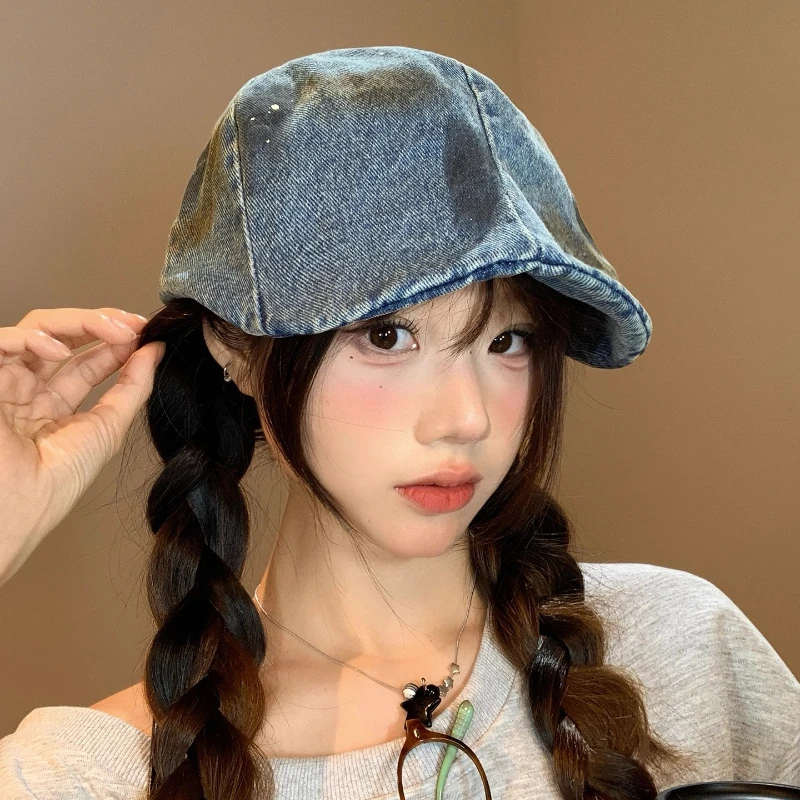 Ins Retro Graffiti Print Washed Denim Berets for Women Spring and Autumn Street Personality Versatile Literary Newsboy Hats
Ins Retro Graffiti Print Washed Denim Berets for Women Spring and Autumn Street Personality Versatile Literary Newsboy Hats