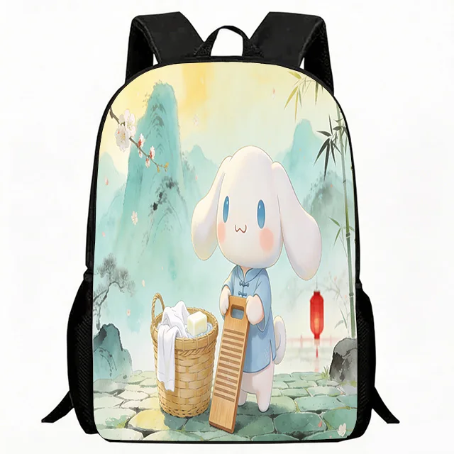 Kids Bag Cinnamoroll Chinese Ink Mountain Print Children Backpack, Traditional Laundry Scene with Bamboo and Lantern Design Scho
Kids Bag Cinnamoroll Chinese Ink Mountain Print Children Backpack, Traditional Laundry Scene with Bamboo and Lantern Design Scho