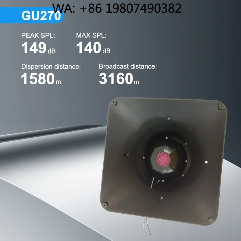 Custom GU270 Lrad High Power Siren Speaker Long Range Acoustic Hailing Device Metal Cabinet Wireless Dual Mode App Supp
Custom GU270 Lrad High Power Siren Speaker Long Range Acoustic Hailing Device Metal Cabinet Wireless Dual Mode App Supp