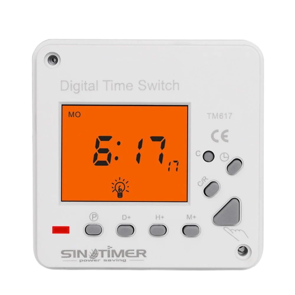 TM617 110V/220V Time Switch Intelligent Backlight Large Screen Time Control Switch Timer 72x72mm Panel or DIN Rail Installation
TM617 110V/220V Time Switch Intelligent Backlight Large Screen Time Control Switch Timer 72x72mm Panel or DIN Rail Installation