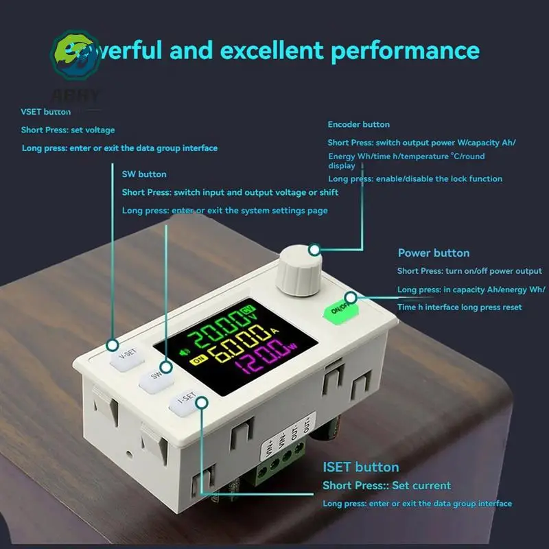 ABHY-SK150X DC Adjustable Voltage Regulated Power Supply 7A 150W Constant Voltage Constant Current Solar Charging Module
ABHY-SK150X DC Adjustable Voltage Regulated Power Supply 7A 150W Constant Voltage Constant Current Solar Charging Module