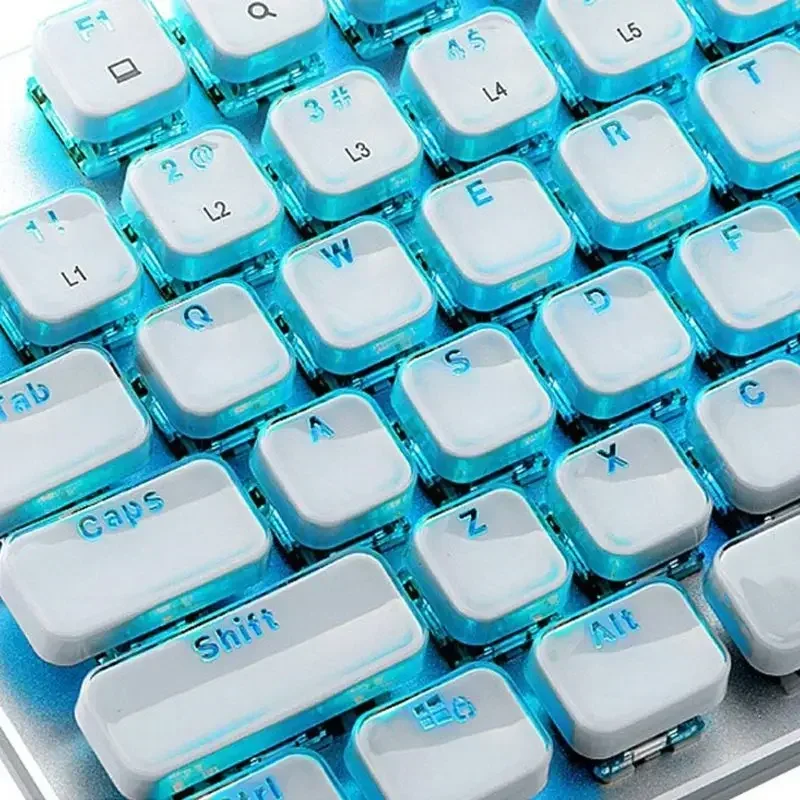 104 key mechanical keyboard transparent keycap personalized transparent crystal punk round key cap set anime game
104 key mechanical keyboard transparent keycap personalized transparent crystal punk round key cap set anime game
