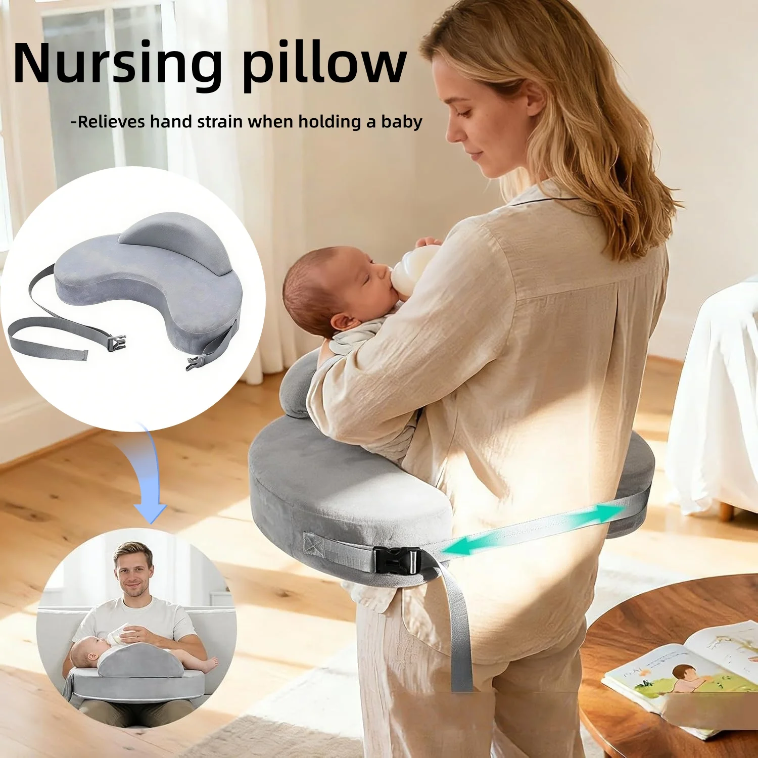 Ergonomic U-Shaped Breastfeeding Pillow Baby Nursing Support for Infant Feeding Compatible with Breast Or Bottle
Ergonomic U-Shaped Breastfeeding Pillow Baby Nursing Support for Infant Feeding Compatible with Breast Or Bottle