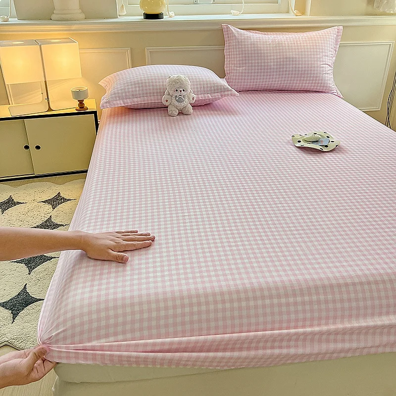 Plaid Pattern Fitted Sheet Soft Skin-Friendly Bed Cover Elastic Bedsheet for Kids Teens Room Home Bed Linen No Pillowcase
Plaid Pattern Fitted Sheet Soft Skin-Friendly Bed Cover Elastic Bedsheet for Kids Teens Room Home Bed Linen No Pillowcase